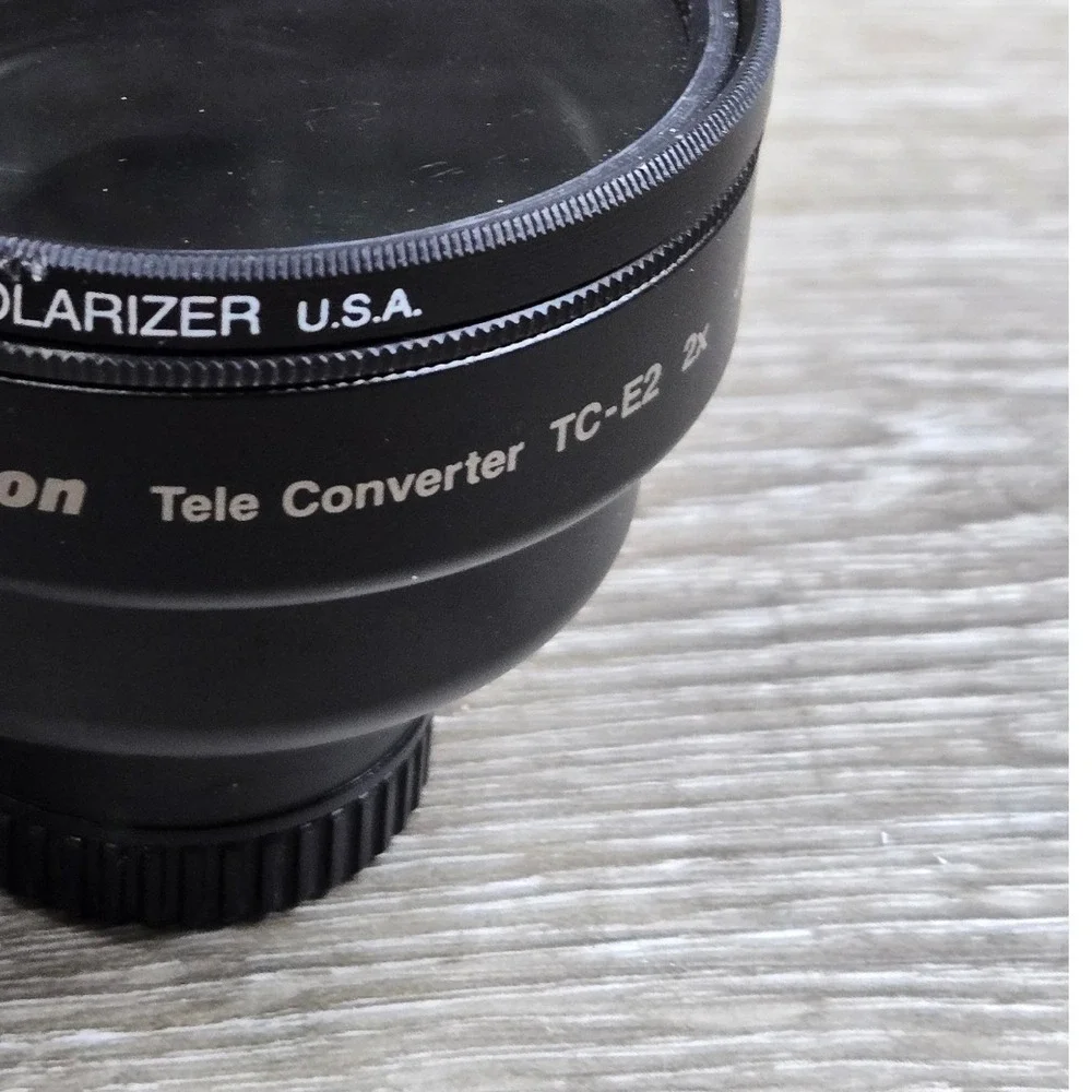 Nikon TC-E2 2x Tele Converter Lens Black with Tiffen 62mm Polarizer Tested